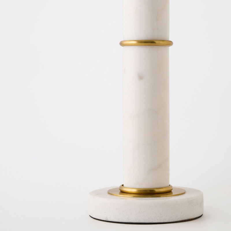 Lampe colonne - marbre blanc