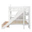 Lit superposé double de style château avec 2 tiroirs, 3 tablettes et glissières, rails de sécurité robustes-1716009921-1716009934