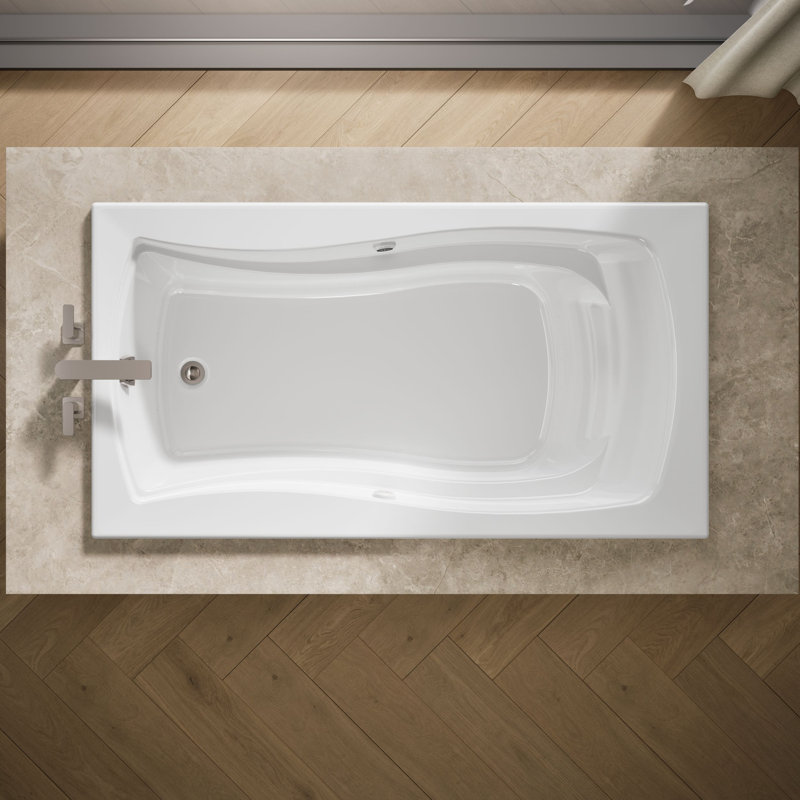 Mariposa 66" x 36" Air Acrylic Bathtub, White