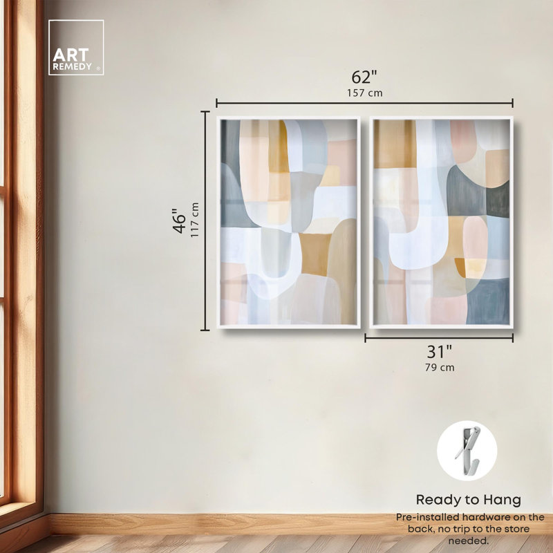 Harmony Living Art , H 46 po x l 31 po, Blanc