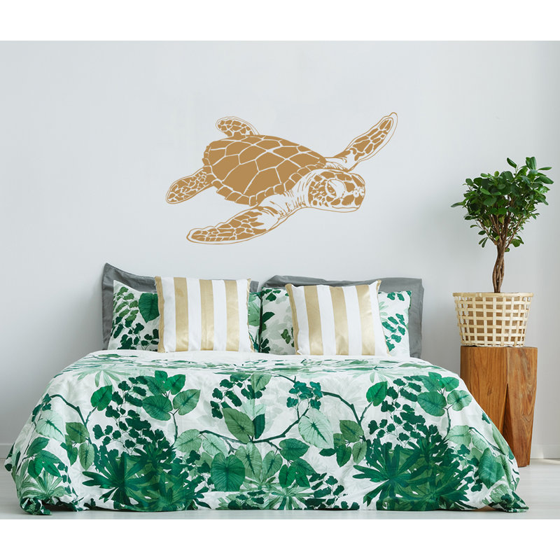 Décalcomanie murale tortue de mer, Brun pâle
