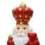 Statue de soldat Casse-Noisette romantique de 1,20 m tenant des cœurs rouges, décoration de Noël pré-illuminée en oxyde de magnésium