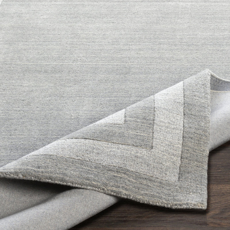 Pierson Handmade Tufted Medium Gray Rug, Square 8'
