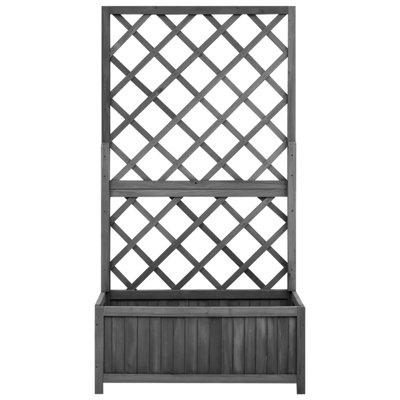Brandermill Garden Trellis Planter 70x30x135 cm Solid Firwood