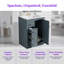 Meuble-lavabo 24 po avec lavabo en céramique intégré et armoire à trois tiroirs-1990870257