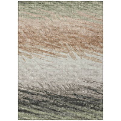 Machine Washable Indoor/Outdoor Houtz ACN2272 Stripes Rug