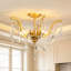Lustre empire 5 lumières à intensité variable avec accents de cristal, chaîne réglable et têtes pour salles à manger