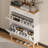 Freestanding Shoe Cabinet With 2 Flip - Up Doors And Drawers, Narrow Organizer For Compact Spaces, White Natural Finish, Amazing Storage Shoes, Unique Door, , Effortless Assembly Rack Entryway,