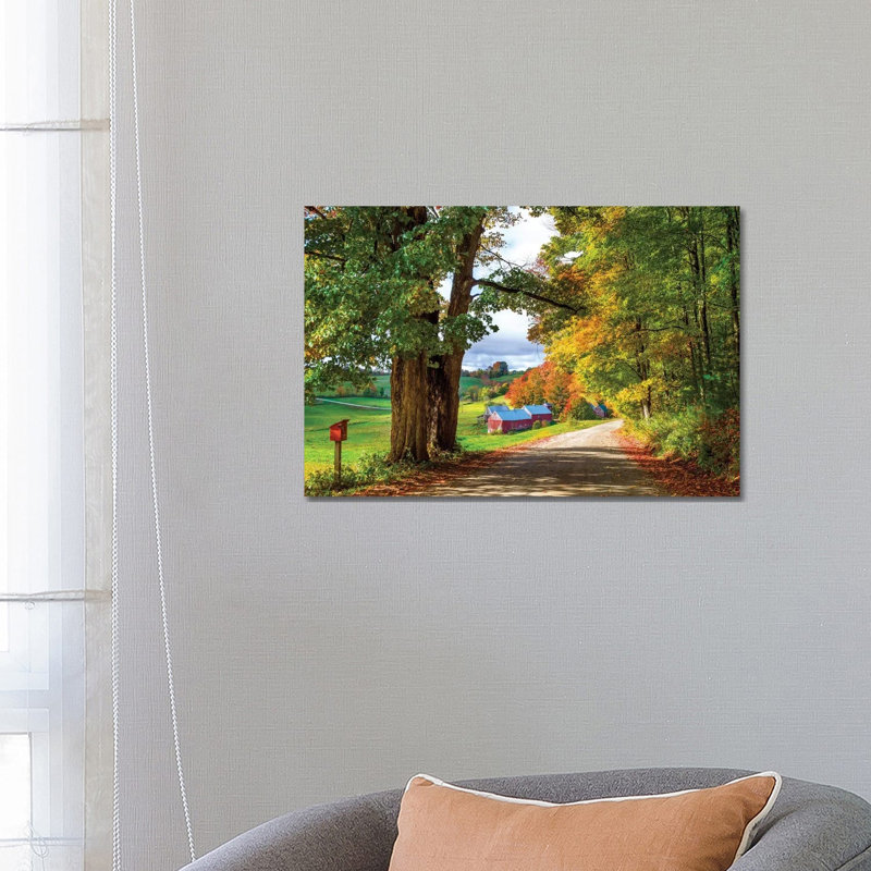 Farm In Vermont New England In Autumn by Susanne Kremer - Wrapped Canvas Print, 66.04 cm H x 45.72 cm W