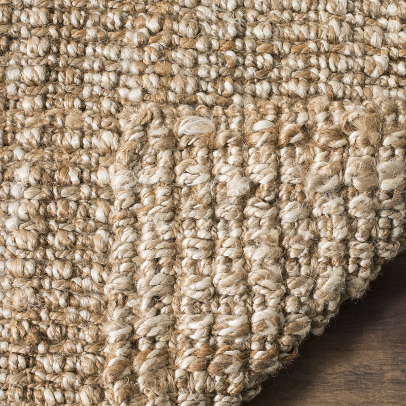 Tapis en jute tissé à la main en fibre naturelle, Tapis de couloir 2 pi 6 po x 12 pi