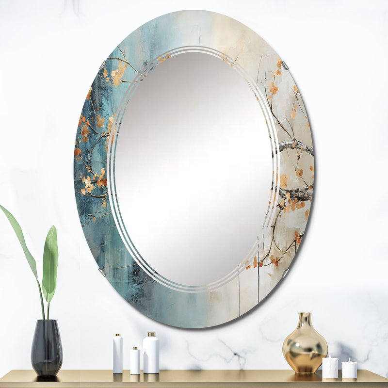 Hockessin - Miroir mural floral ovale, 36 po x 24 po