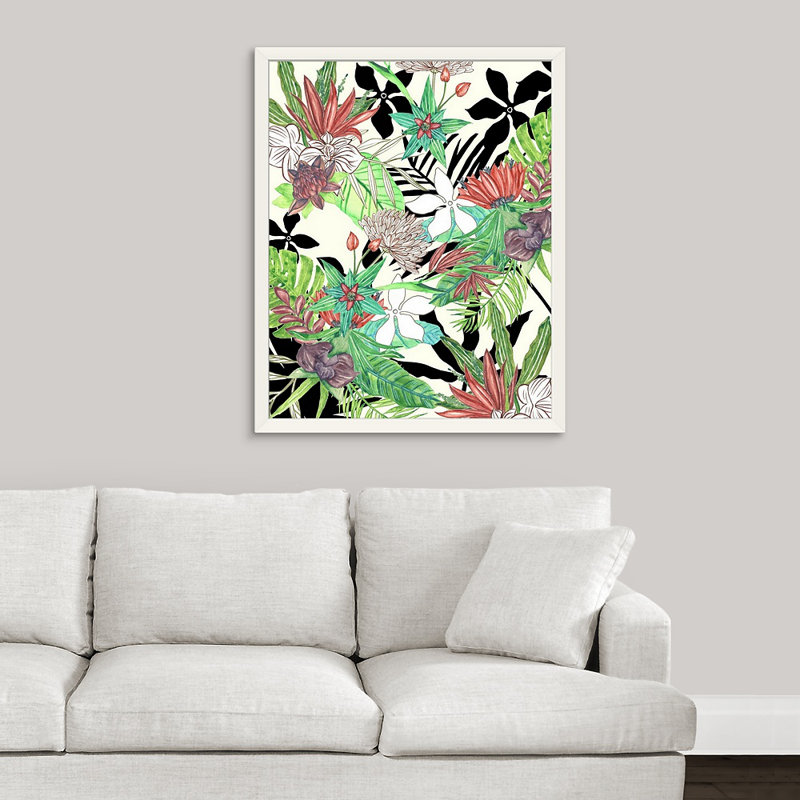 Novogratz’botanic abondance ii', reproduction d’art encadrée, H 33 po x l 27 po x P 1 po, Cadre blanc