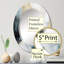 Subtil Sensations Nova bleu et or aquarelle I - Miroir mural moderne ovale-629673400
