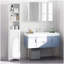Grande armoire de rangement pour la salle de bain / tour de lin autoportante avec tablette ouverte à 3 niveaux HOMcom