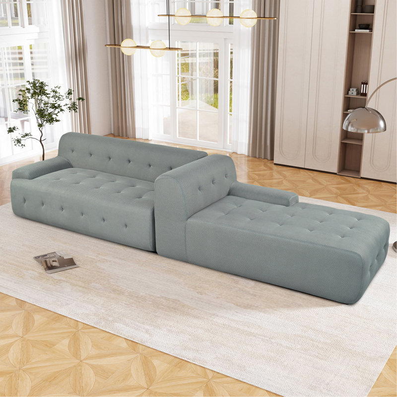 Modern Large L-Shaped Modular Sofa