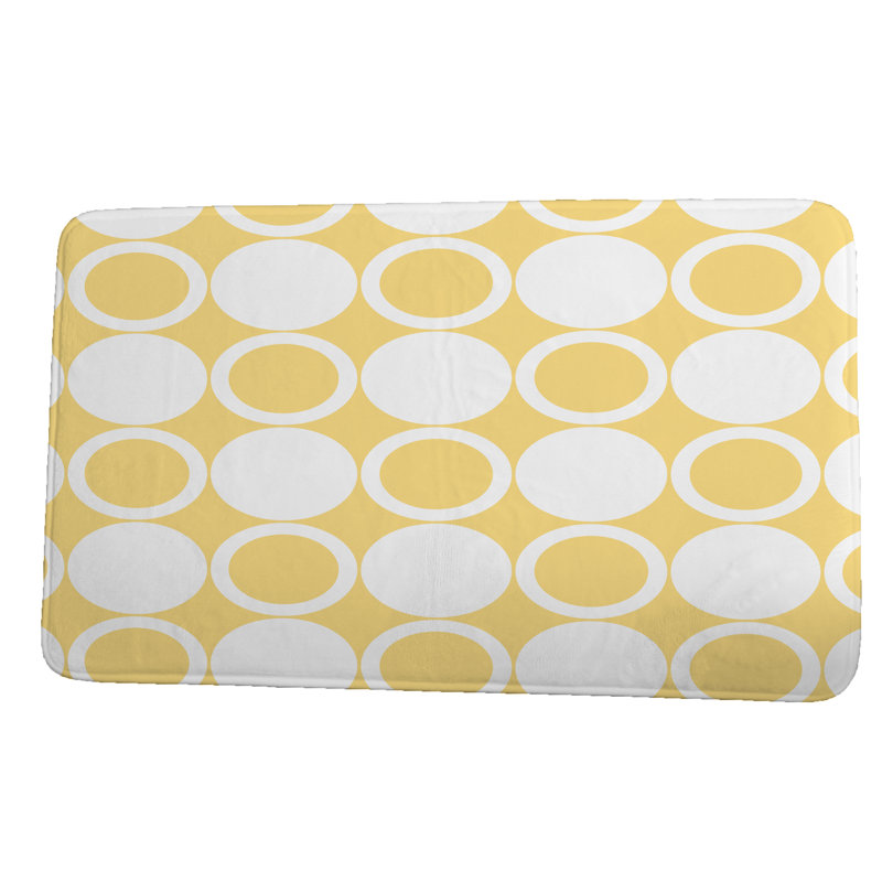 Tapis pour salle de bain Leister, l 24 po x L 17 po, Jaune