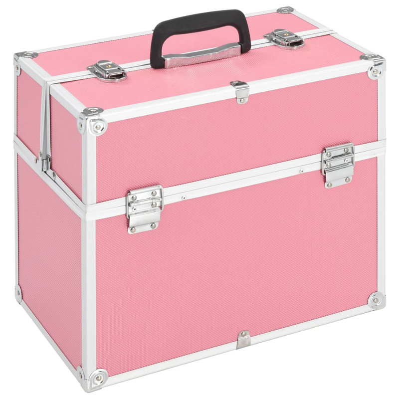 Birgid Make-up Case 38 x 23 x 34 cm Pink Aluminum