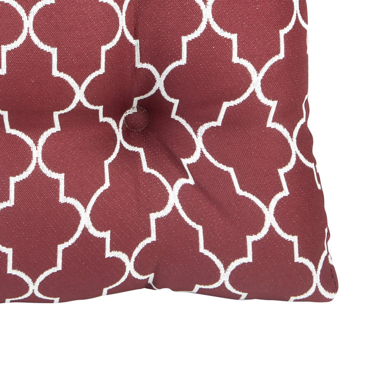 Non-Slip Dining Room And Kitchen Seat Cushions, 15 X 15 X 3 Inches, Red