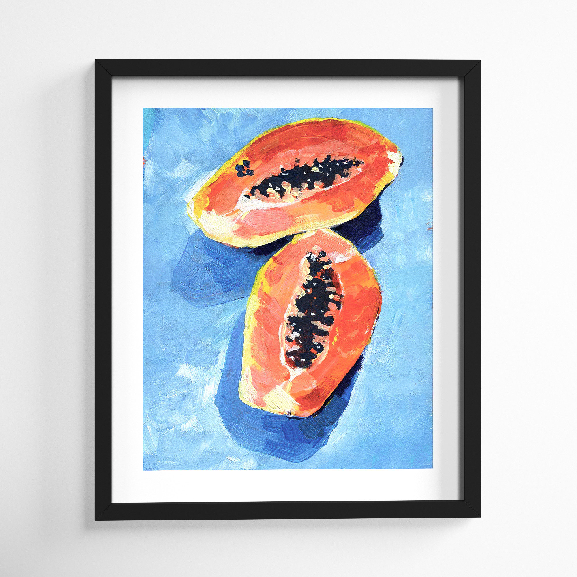 Bold Papaya II by Jennifer Paxton Parker, Black, 33" H x 28" W