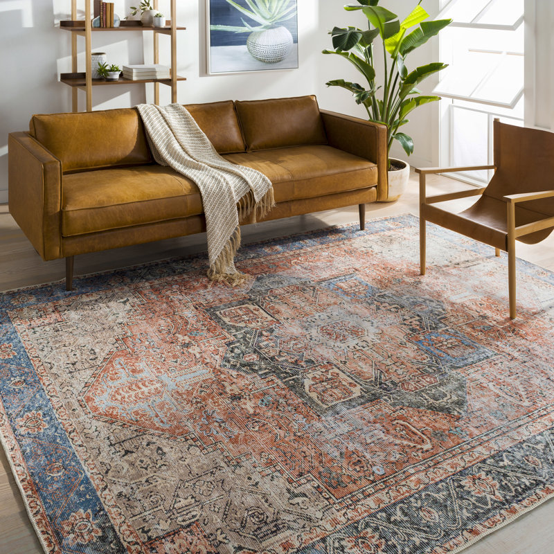 Tapis oriental lavable à la machine Mya, Tapis de couloir 2 pi 7 po x 7 pi 10 po