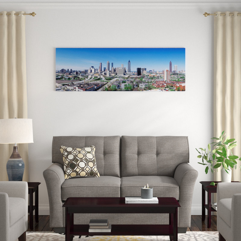 « georgia, atlanta, horizon », reproduction de photo sur toile, H 20 po x l 60 po x P 1,5 po, Toile tendue