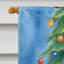 Drapeau de Noël maison de renne-112702221