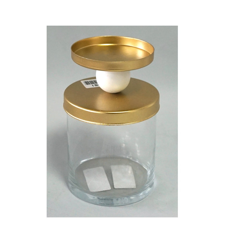 Lanterne de plateau en verre 6,13 po
