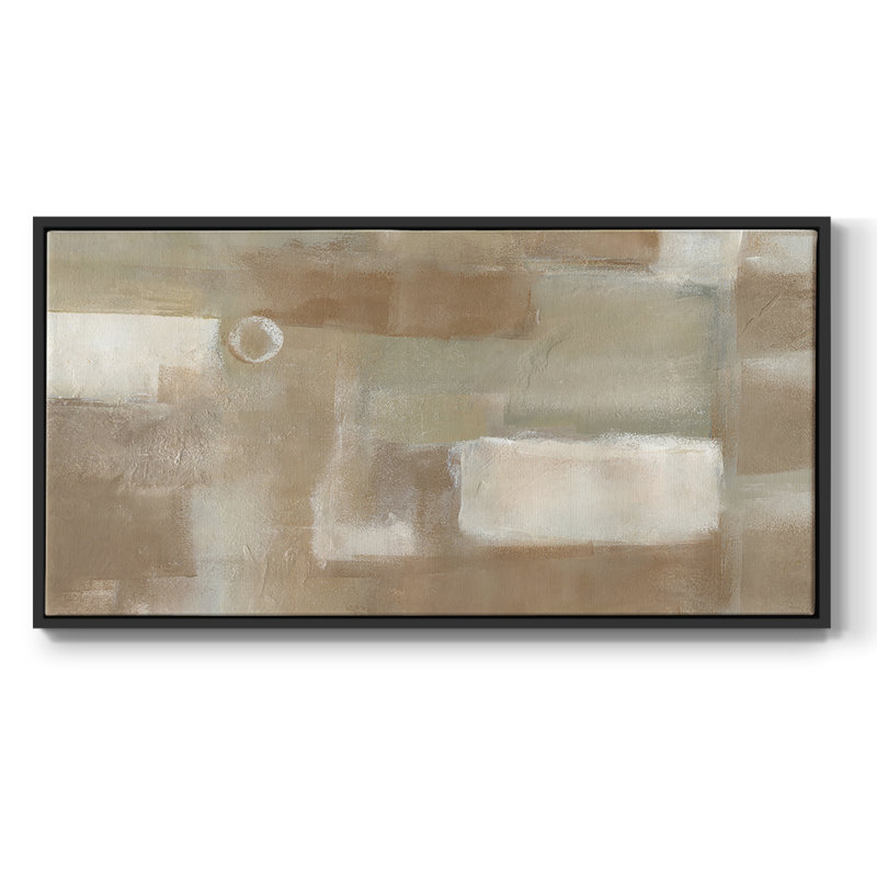 «Neutral Expression I», toile tendue avec châssis tendue, prête à être accrochée, H 25 po x l 49 po, Noir