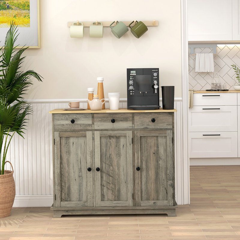 Armoire d'appoint avec tiroir, Brun