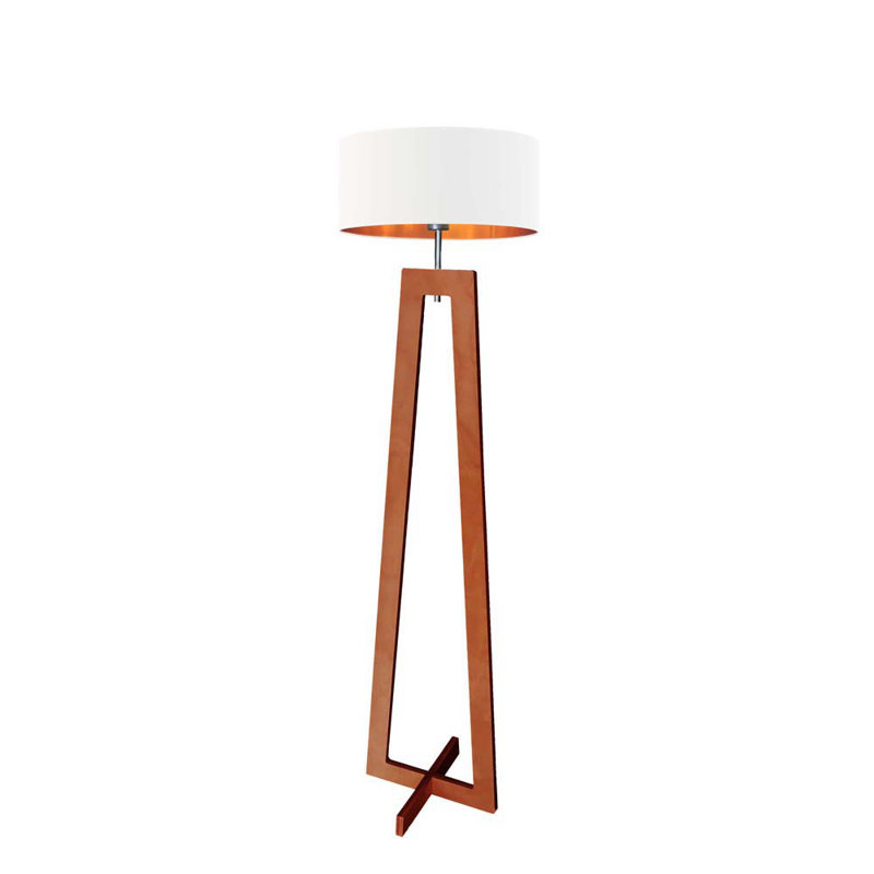 Nave 148cm Traditional Floor Lamp, White, Rose Gold