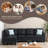 Faux Leather L - Shaped Sectional With Storage & Cup Holders 2Pc-1911473546