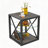 Set of 2 Modern End Table Nightstand for Bedroom & Living Room, Tempered Glass & Natural Wood MDF Top , Industrial Style Side Table-1366965983