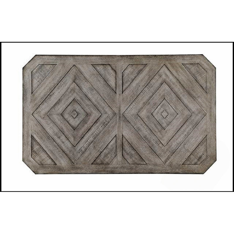 Ensemble de salle à manger 7 pièces de style rustique avec table de finition grise et chaises d'appoint en tissu pour des réunions de famille douillettes