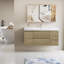 Meuble-lavabo flottant peu encombrant avec design fonctionnel et lavabo durable