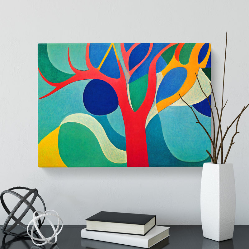Ideal Abstract Tree - Wrapped Canvas Print, 35cm H x 50cm W x 3cm D