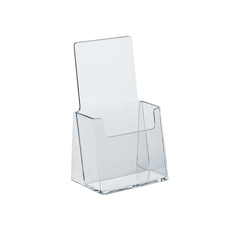 Clear Acrylic Wall Mounted Trifold Brochure Holder, 7.25" x 4"