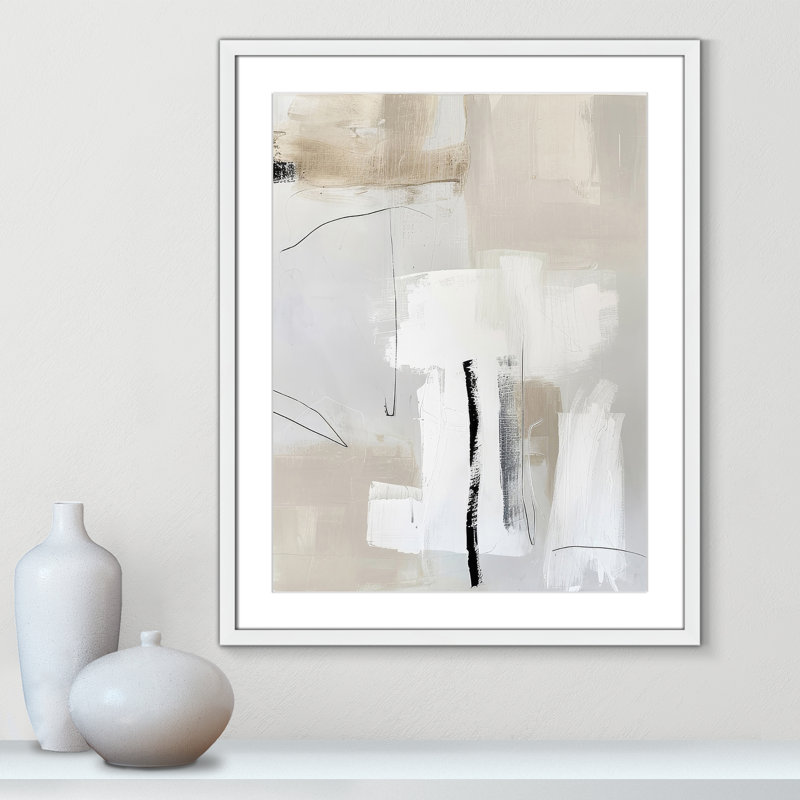 «Neutral Balance II» par Lazar Studio, Blanc satiné, 23.5'' W x 29.5'' H, Imprimé mat