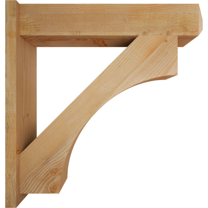 Persienne en bois rustique Westlake Craftsman, P 38 po x H 38 po, Sapin Douglas de 8 po (sciage brut)