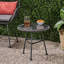 Grey And Tempered Glass Side Table With Contemporary Touch Chic Strong