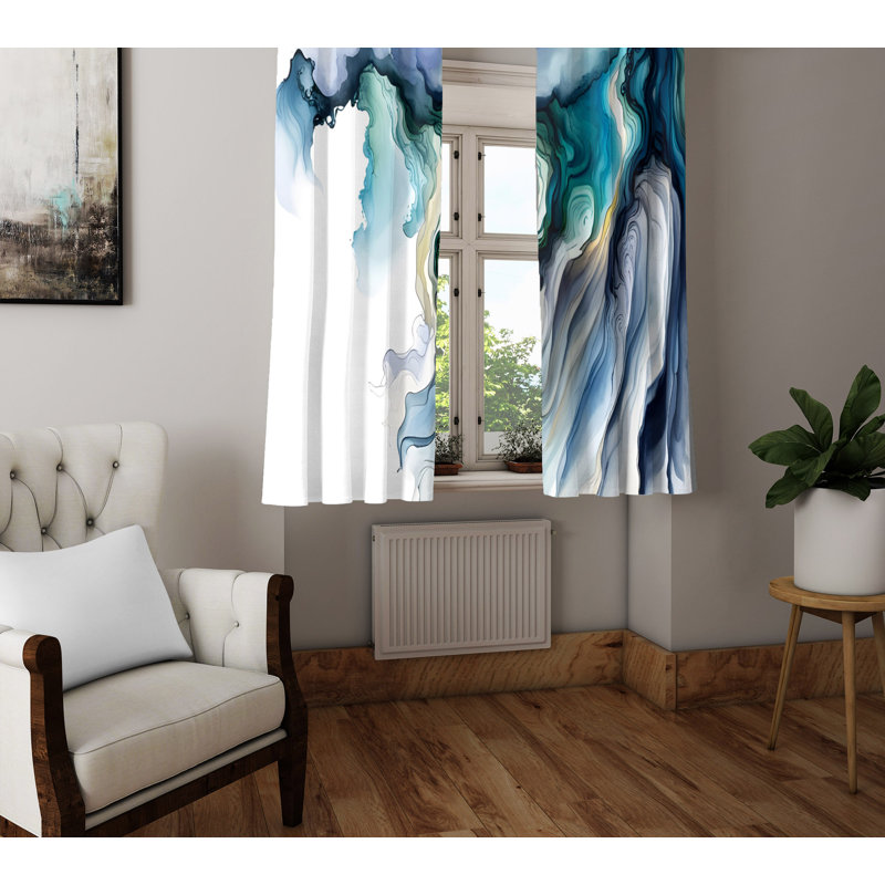 Halcro Semi Sheer Curtain Panel Pair, 56" W x 78" L