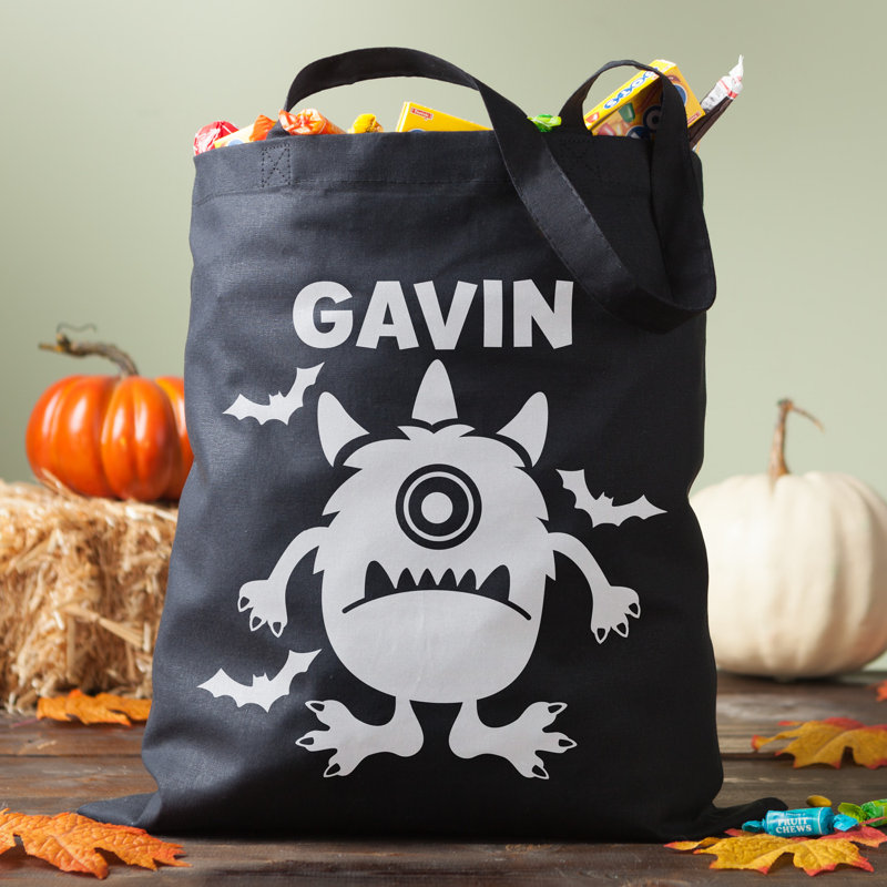 Scary Monster Personalized Glow in the Dark Treat Bag