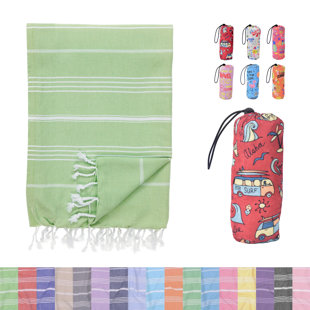 Lime Green Oversized Turkish Cotton Beach Towel