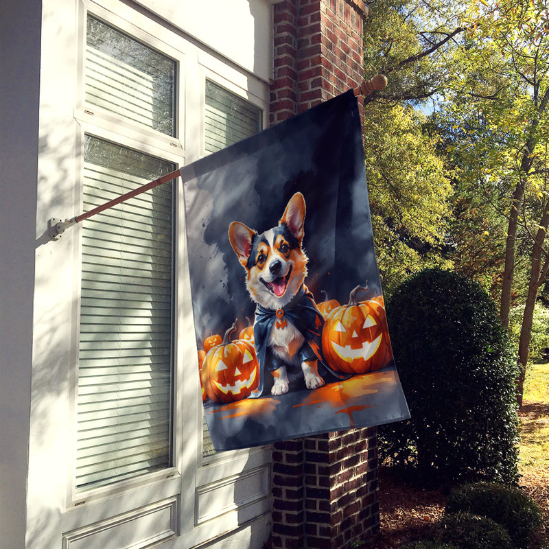 Drapeau de chiot Halloween House, Corgi