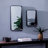 Metal Flat Wall Mirror with Shelves