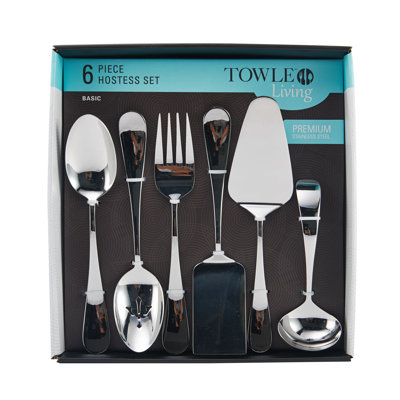 Ensemble d'hôtesse de base 6 pièces en acier inoxydable Towle Living