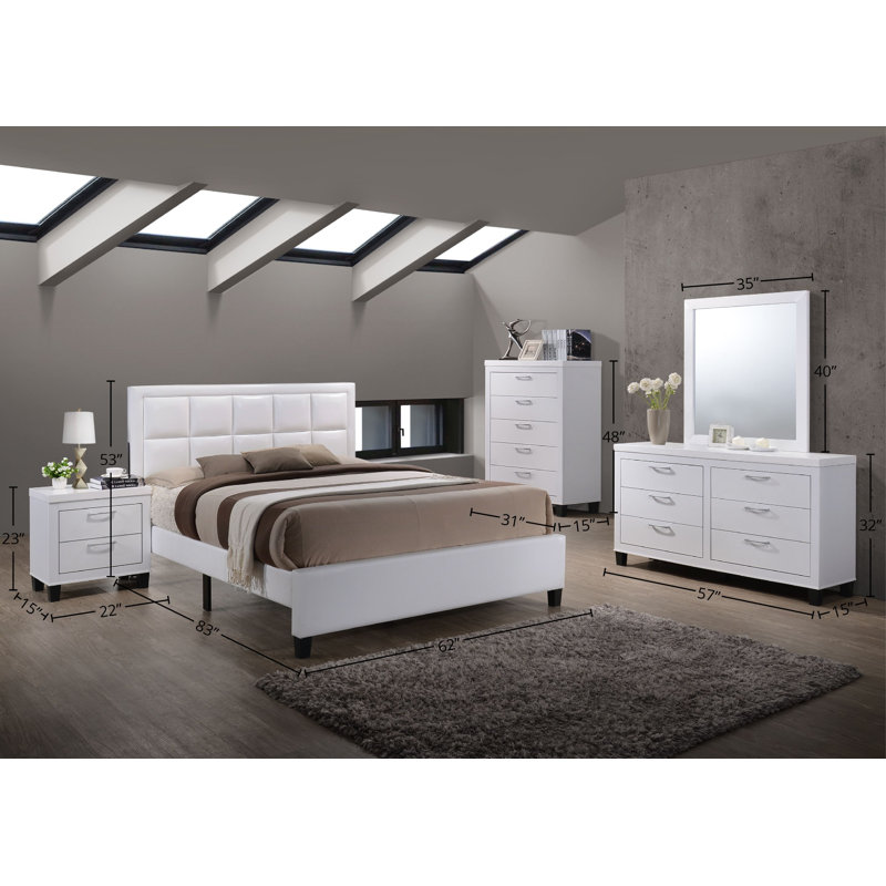 Kerrilynn Piece Bedroom Set, White