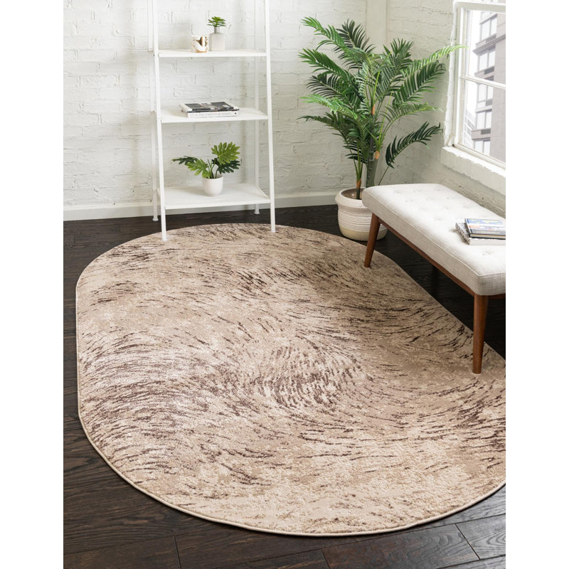 Bartels Abstract Indoor Rug, Oval 8' x 10'