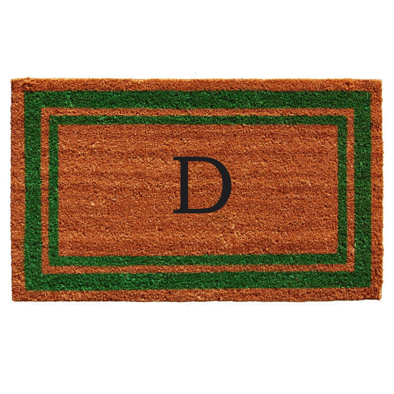 Tapis d'entrée antidérapant Stortz, Vert / Brun, D, Rectangle 1 pi 6 po x 2 pi 6 po