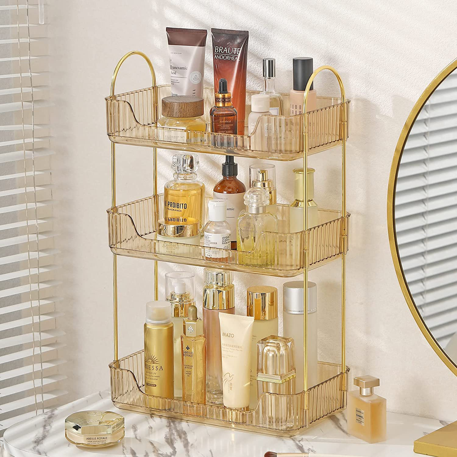 Mercer41 Bathroom Counter Organizer Countertop Storage, Cosmetics ...