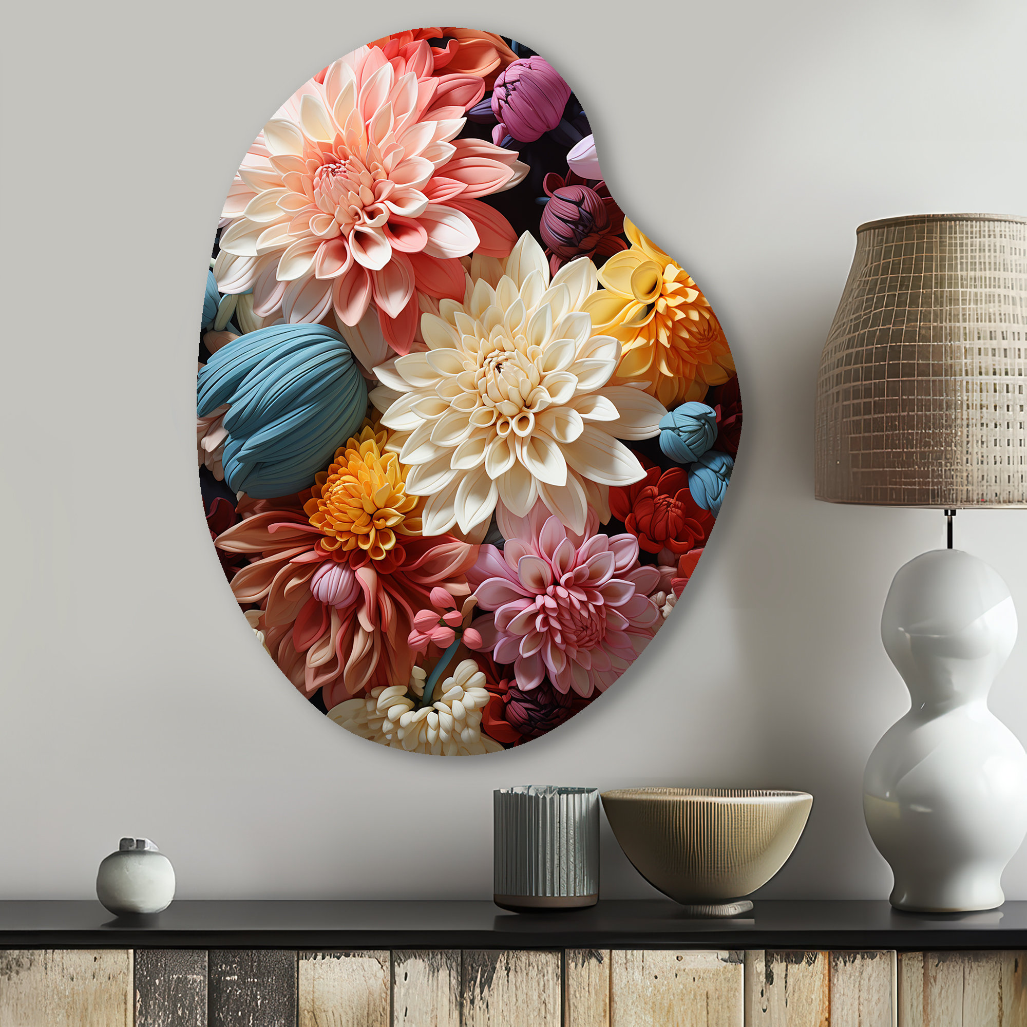 Lark Manor Hickson - Mums Pear Shape Metal Wall Sculpture - Wayfair Canada